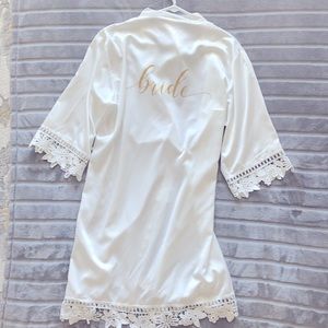 Bride Wedding Dressing Silk Robe